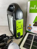 Ліхтар повербанк Cclamp CL-02 із сонячною панеллю + лампочки 3шт / Сонячна портативна станція — изображение 2