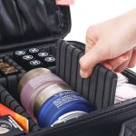 Косметичка органайзер зі знімними перегородками дорожній портативний бьюті кейс з ручкою — изображение 4