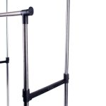 Телескопічна стійка для одягу Double pole Міні Переносна вішалка Підставка для одягу — изображение 6