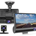 Автомобільний реєстратор 4 1080P FHD РК-екран 3 об'єктива камера заднього виду огляд 170