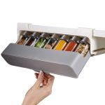 Підвісний органайзер для спецій з 7 баночками Spice Rack 378 Органайзер для зберігання спецій — изображение 7
