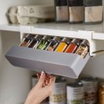 Підвісний органайзер для спецій з 7 баночками Spice Rack 378 Органайзер для зберігання спецій — изображение 4