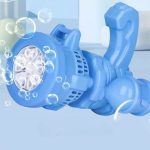 Дитячий автоматичний пістолет кулемет для мильних БУЛЬБАШОК Bubble machine toy Блакитний