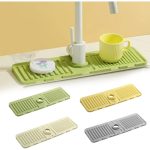 Силіконова насадка-бризговик на змішувач для раковини, килимок Drain mat