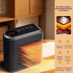Керамічний обігрівач на 800Вт з поворотною вилкою і дисплеєм Warm air blower 032 — изображение 4