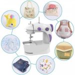 Міні-швейна машинка з живленням від мережі та від батарейок Mini Sewing Machine SM-202 A 6Вт — изображение 6