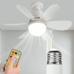 Стельовий вентилятор з LED-підсвіткою та пультом