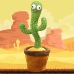 Танцюючий кактус, світло - музична іграшках, Dancing Cactus TikTok кактус у вазоні 34 см