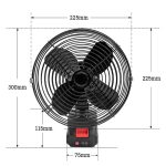 Вентилятор 6", з Li-Ion акумулятором 21V + перехідник, Black, Box 185х185 мм, 1,10 кг — изображение 2